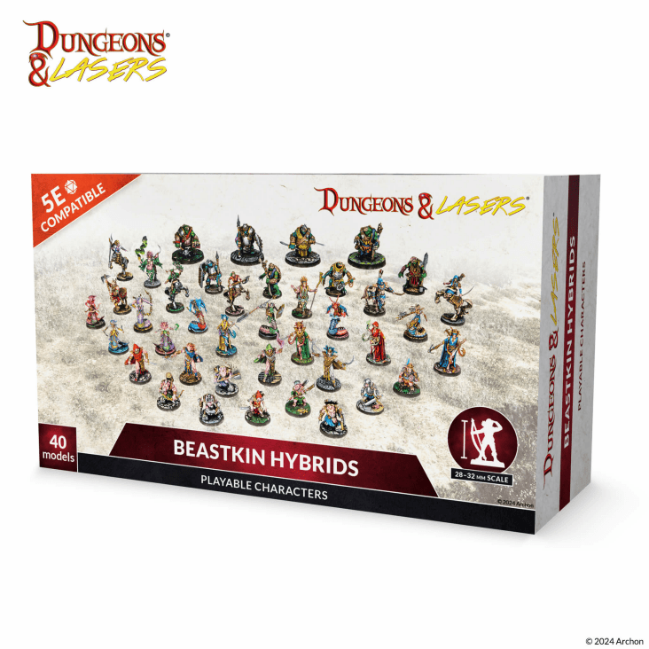 Archon Studio - Dungeons and Lasers: Beastkin Hybrids: Playable Characters (D&L: Miniatures) - The Feisty Goblin Gamehouse -