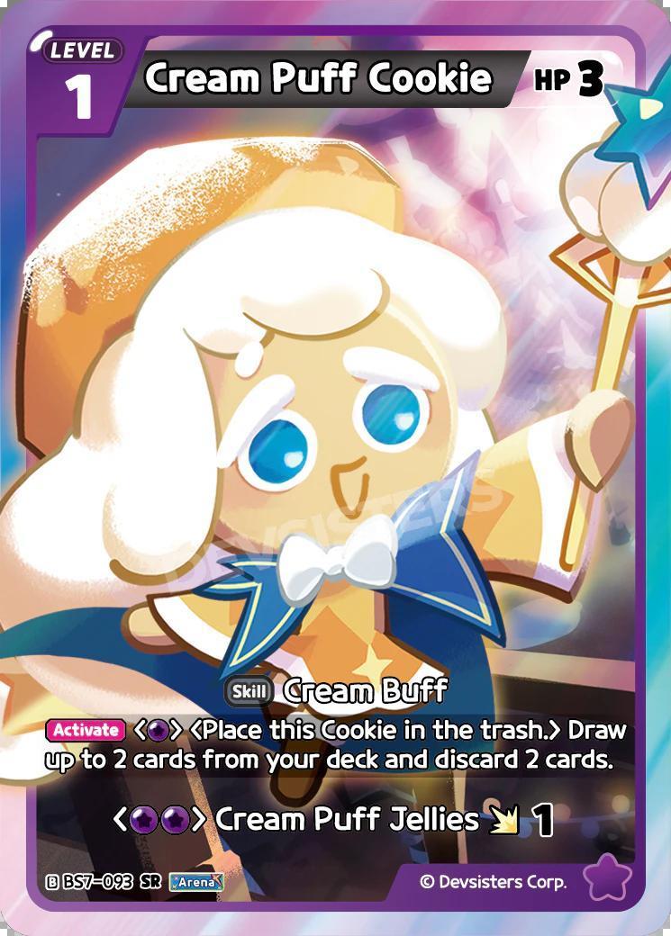 CookieRun TCG - Cream Puff Cookie [BS7-093 SR]