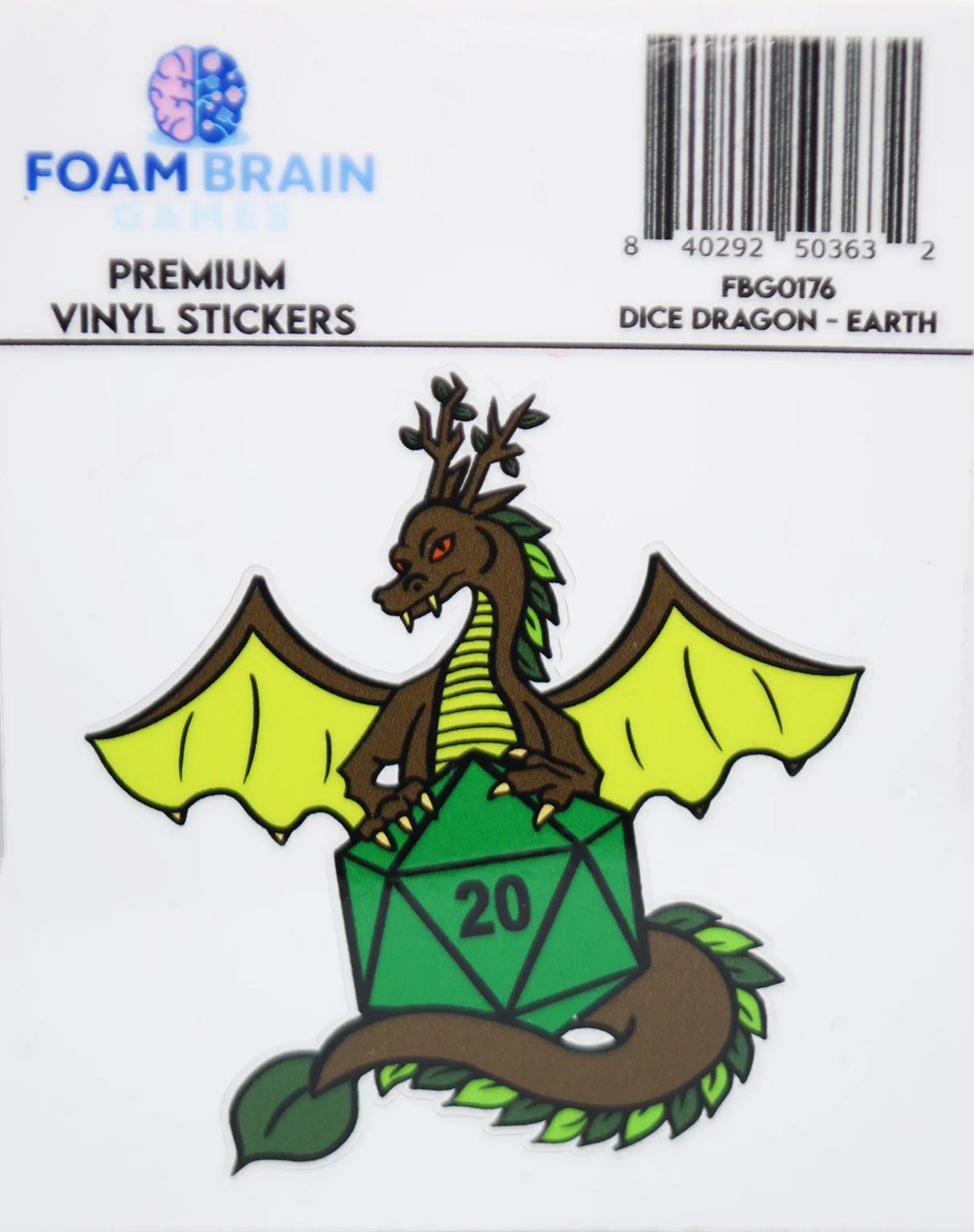 Foam Brain - Dragon Sticker: Earth
