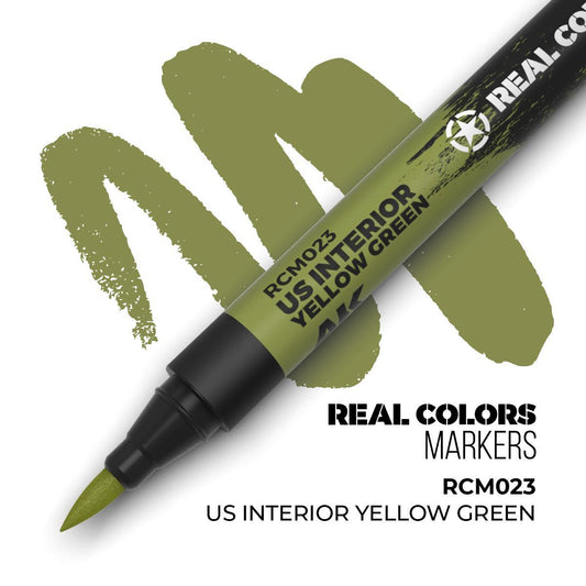 AK Interactive - Real Colors Markers: US Interior Yellow Green