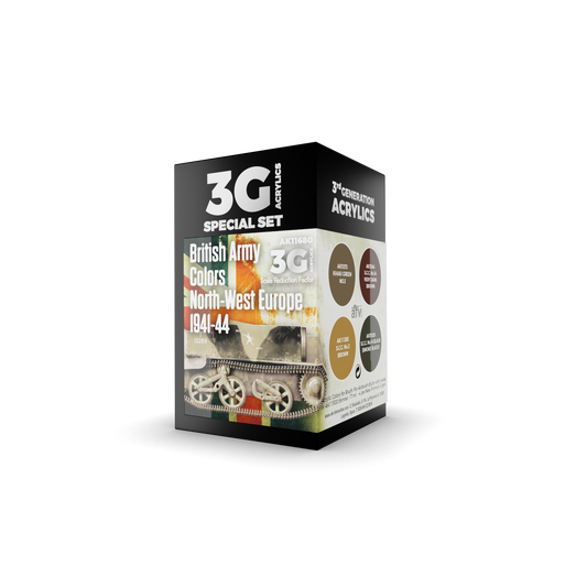 AK Interactive - 3G Special Set: British Army Colors North-West Europe 1941-44 (4ct)