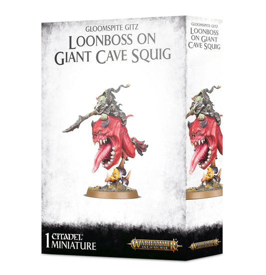 Warhammer Age of Sigmar - Gloomspite Gitz: Loonboss On Giant Cave Squig