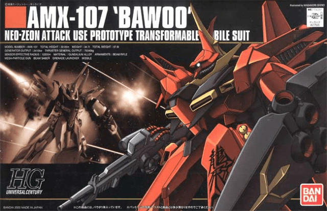 Bandai Gundam - Gunpla HGUC: AMX-107 Bawoo (1/144 | 15) - The Feisty Goblin Gamehouse -