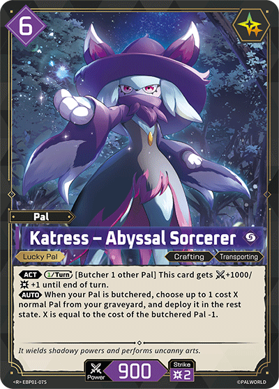 Palworld TCG - Katress – Abyssal Sorcerer [EBP01-075R]