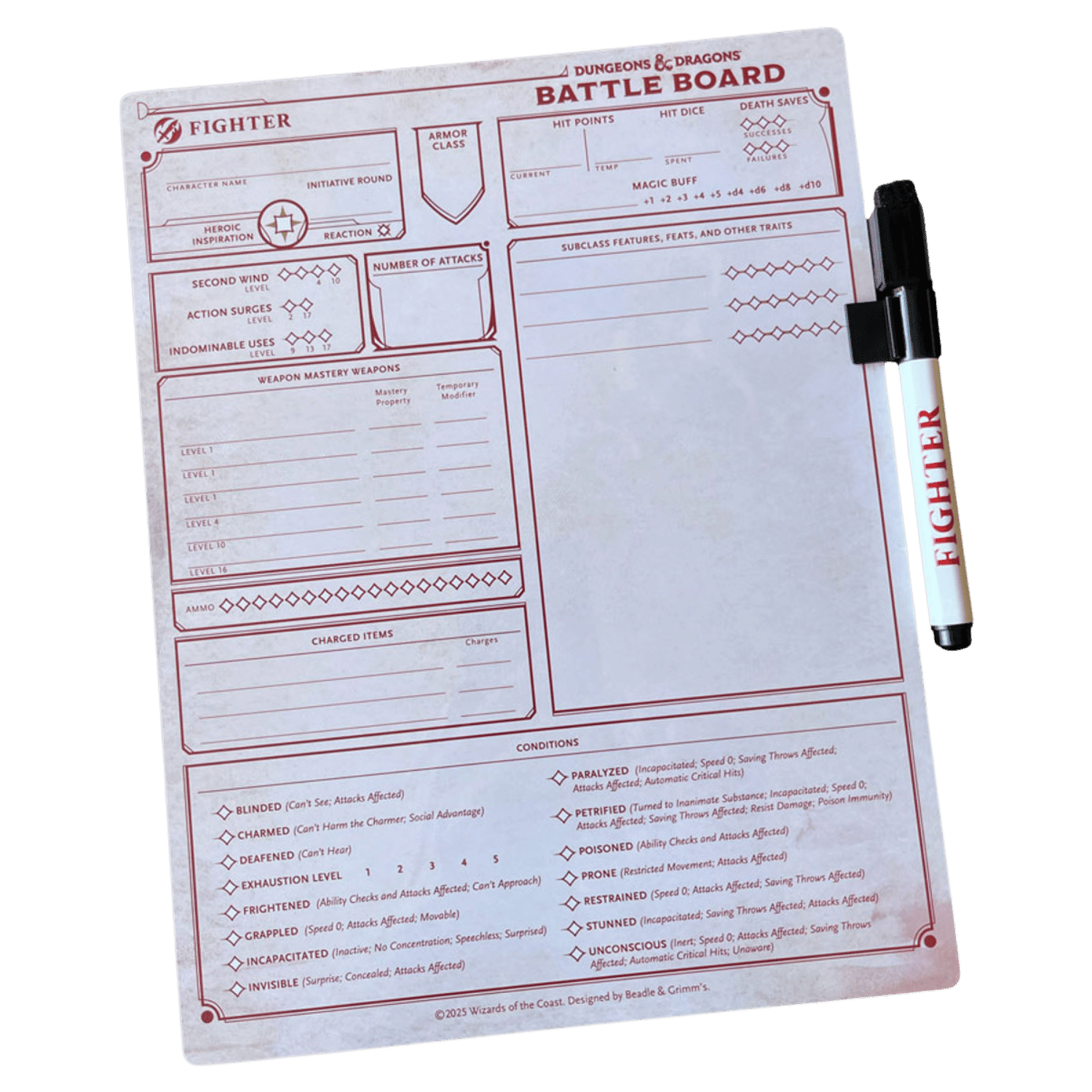 Beadle & Grimm's D&D Battle Board - Fighter - The Feisty Goblin Gamehouse -