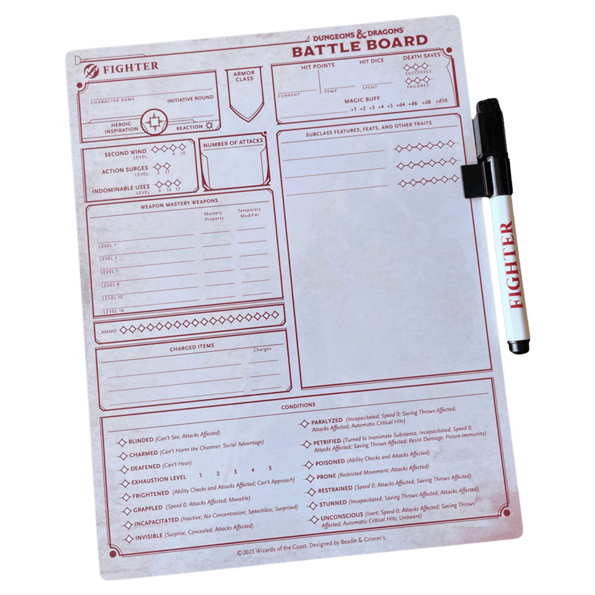 Beadle & Grimm's D&D Battle Board - Fighter - The Feisty Goblin Gamehouse -