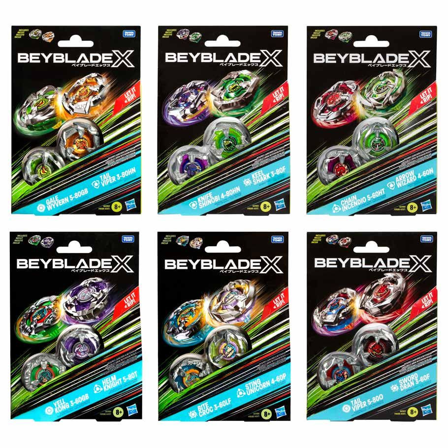Beyblade - X: 2-Pack Assortment - The Feisty Goblin Gamehouse -