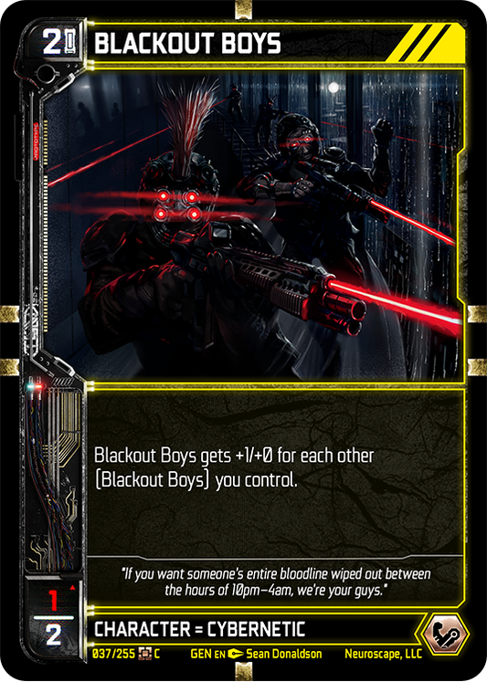 Neuroscape TCG - Blackout Boys GEN-037