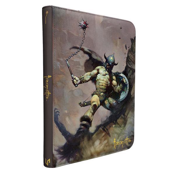 Binder: PRO 9-Pocket Premium Zippered- Artist Spotlight Frank Frazetta- Warrior with Ball and Chain - The Feisty Goblin Gamehouse -