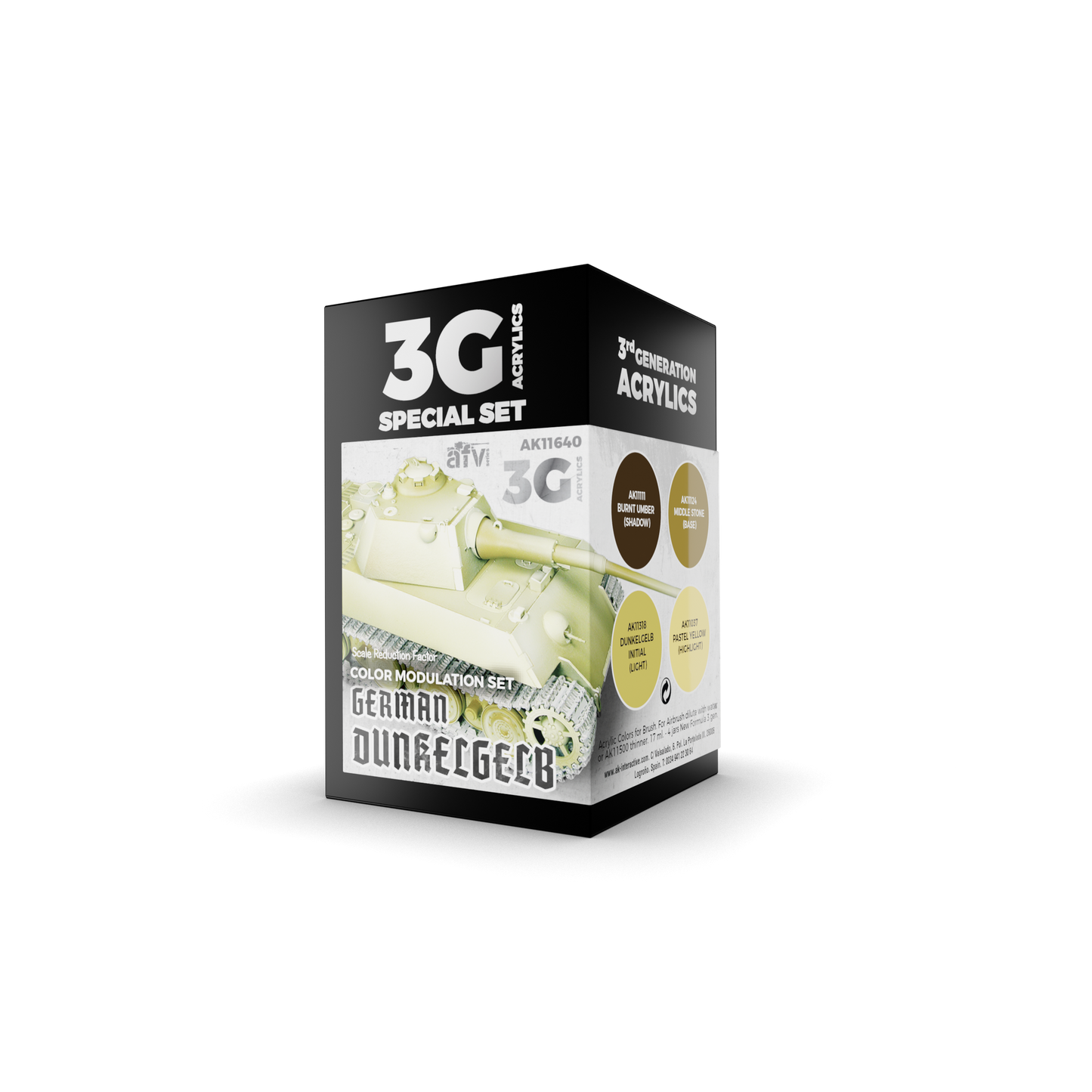 AK Interactive - 3G Special Set: German Dunkelgelb (4ct)