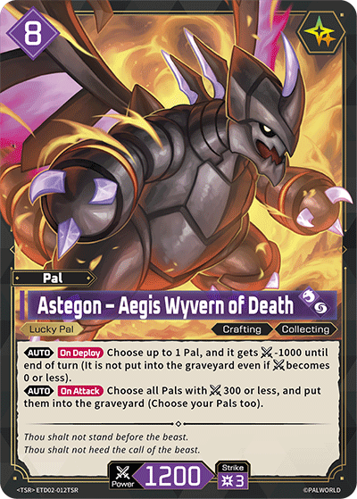 Palworld TCG - Astegon – Aegis Wyvern of Death [ETD02-012TSR]