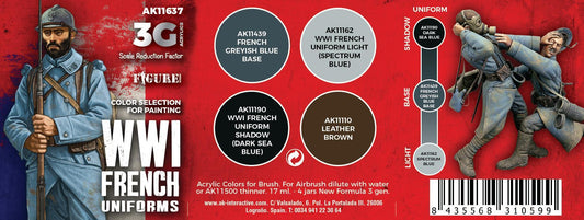 AK Interactive - 3G Special Set: WWI French Uniforms (4ct)