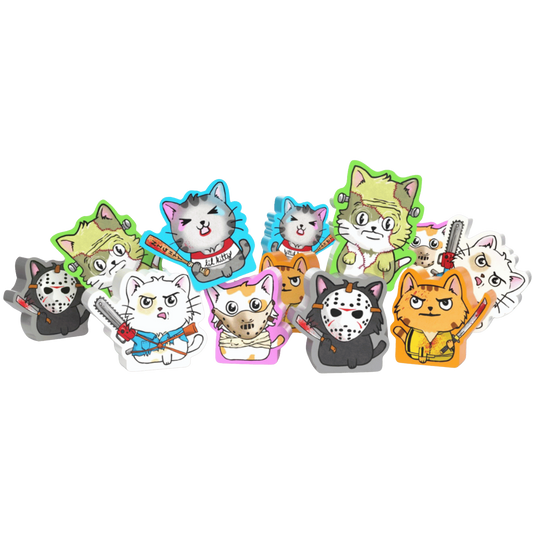 Cats VS Cucumbers - Killer Kittens Meeples Set