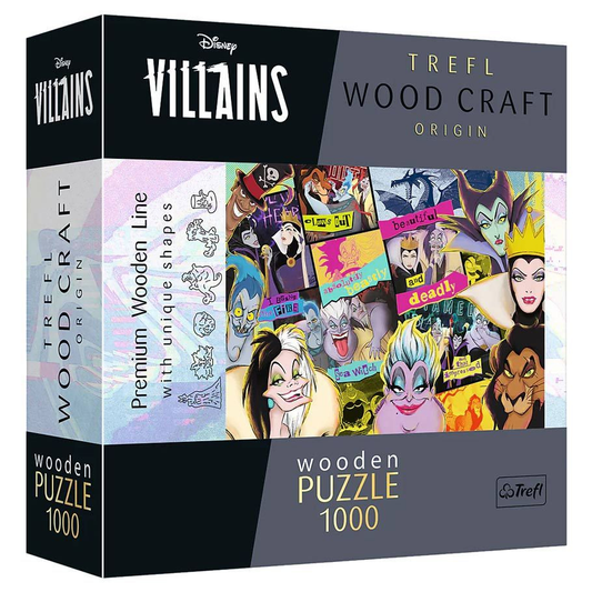 Trefl Wood Craft - Disney's Villains Wooden Puzzle (1000 Piece)