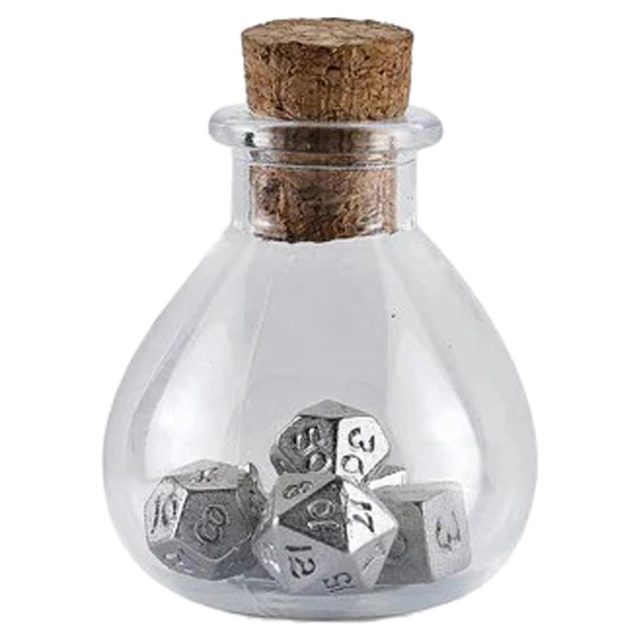 7-Set Unseelie Potion Bottle Mini Metal: Silver (Hymgho)