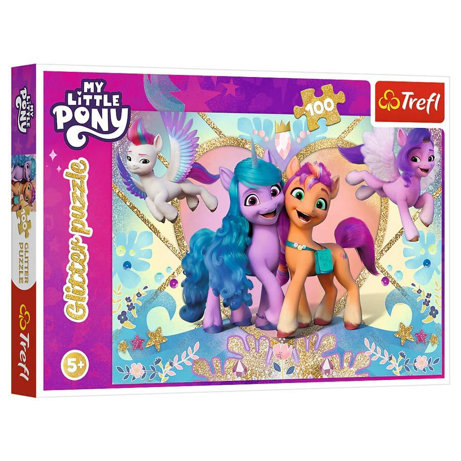 Trefl Preschool - My Little Pony: Shiny Ponies Glitter Puzzle (100 Piece)