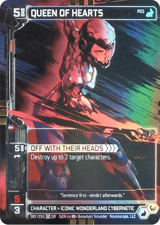 Neuroscape TCG - Queen Of Hearts GEN-207 Foil