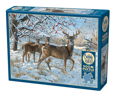 Cobble Hill - Winter Deer Puzzle (500 Piece)