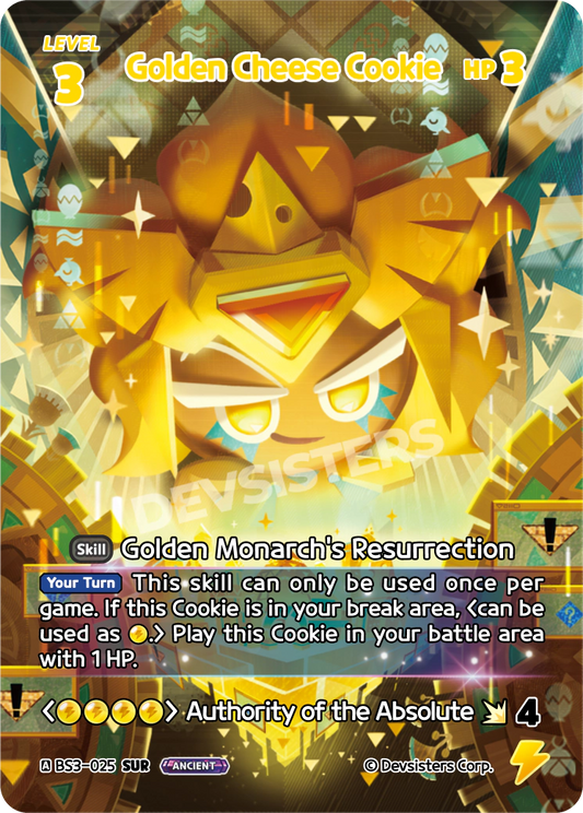CookieRun TCG - Golden Cheese Cookie [BS3-025 SUR]