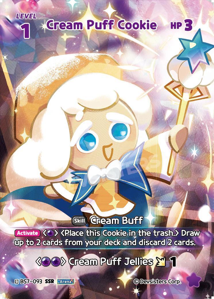 CookieRun TCG - Cream Puff Cookie [BS7-093 SSR]