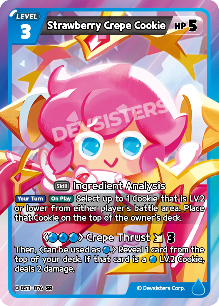 CookieRun TCG - Strawberry Crepe Cookie [BS3-076 SR]