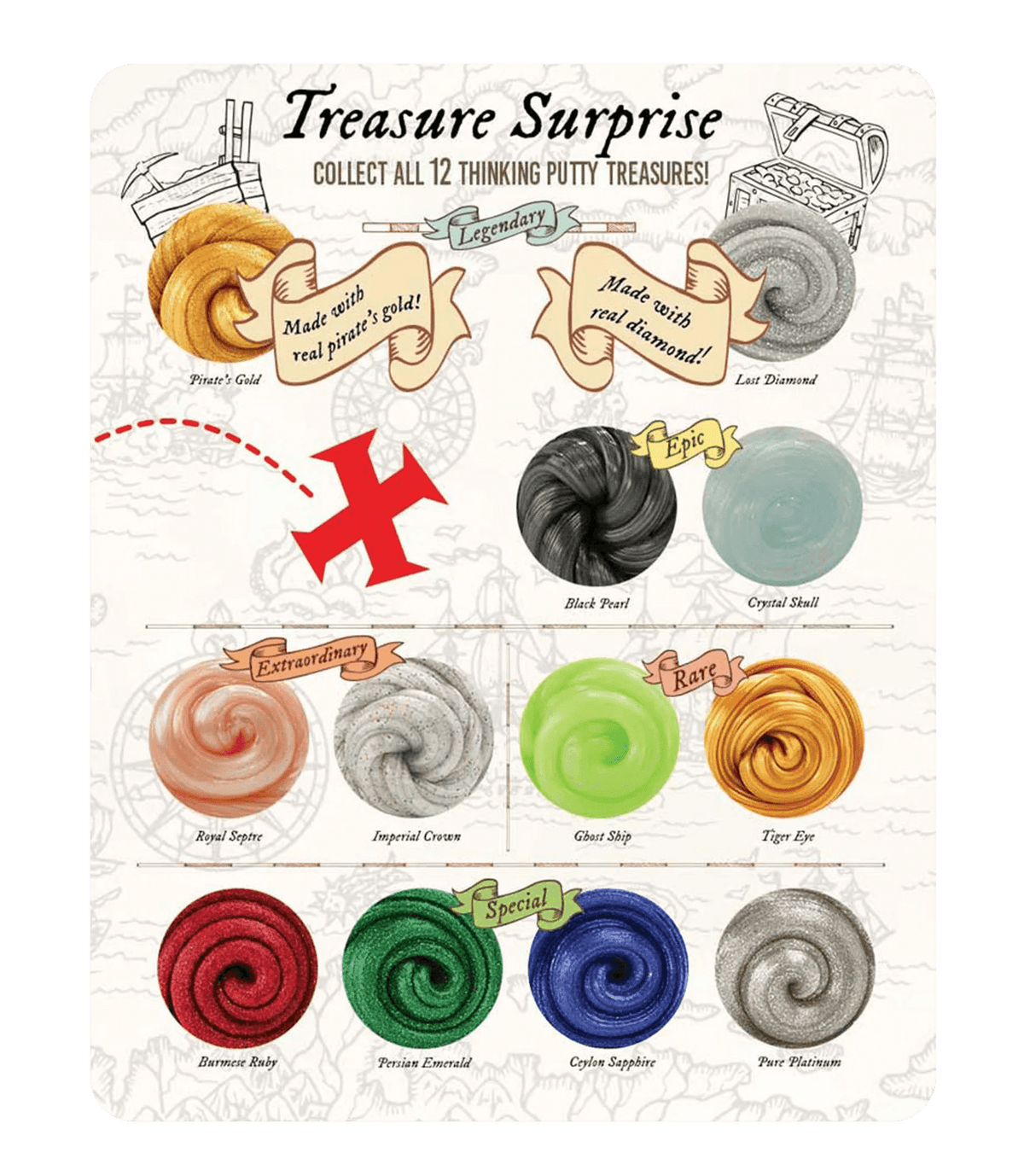 Crazy Aaron's: Treasure Reveal - Mini Thinking Putty Tin (0.47 oz) - The Feisty Goblin Gamehouse -
