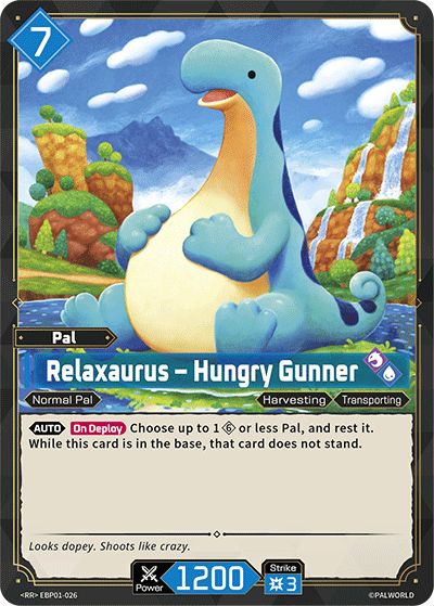 Palworld TCG - Relaxaurus – Hungry Gunner [EBP01-026RR]