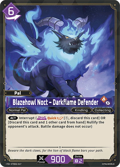 Palworld TCG - Blazehowl Noct – Darkflame Defender [ETD02-017TD]