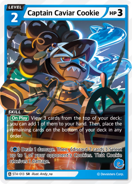 CookieRun TCG - Captain Caviar Cookie [ST4-013 SR]
