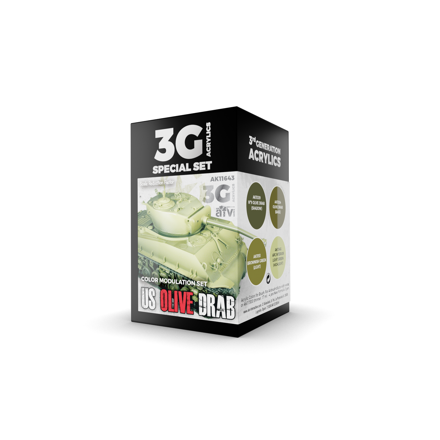 AK Interactive - 3G Special Set: US Olive Drab Mod (4ct)
