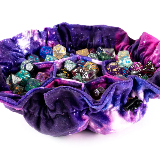 Velvet Compartment Dice Bag with 7 Pockets