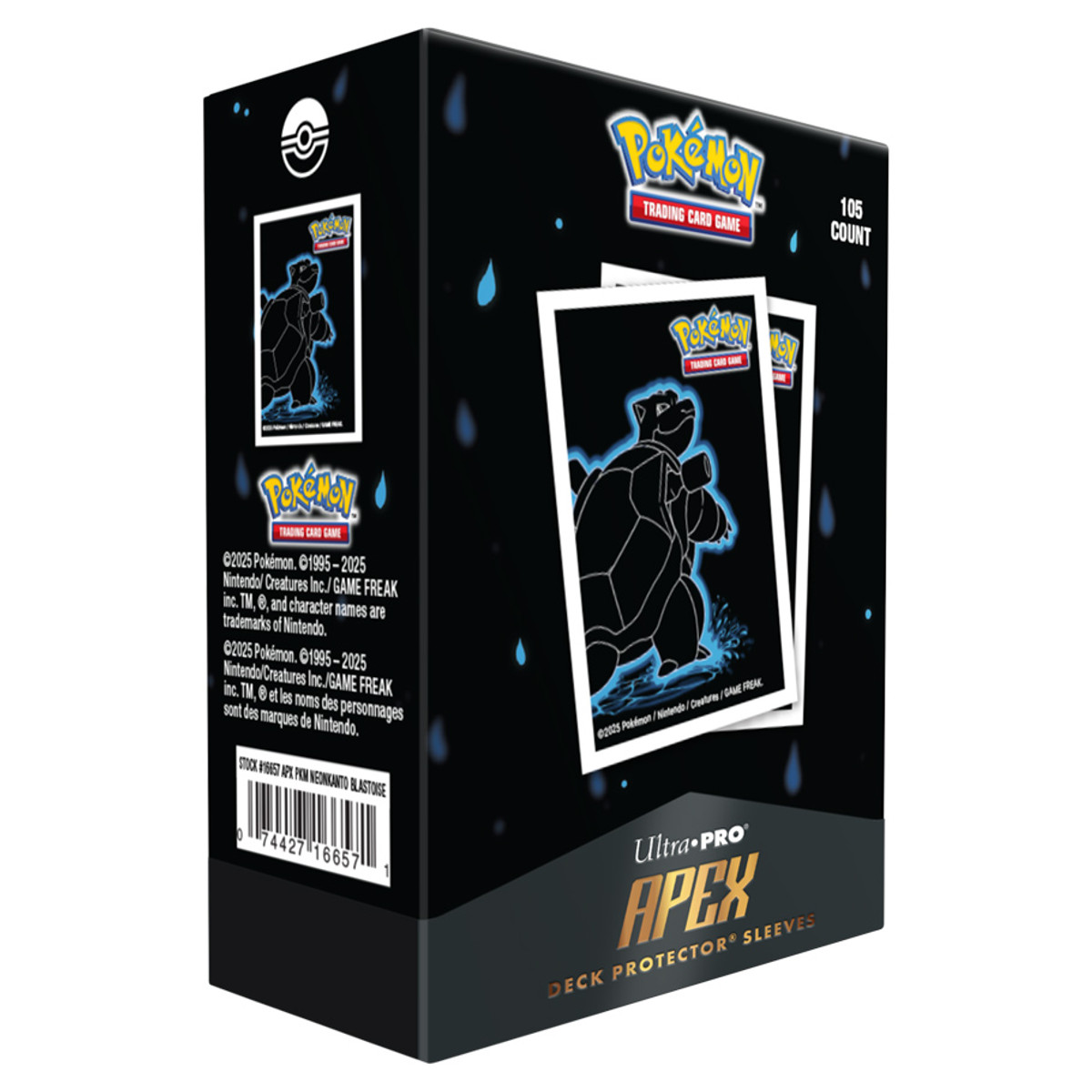 Deck Protector: Apex: Pokémon: Neon Kanto: Blastoise (105 ct.)
