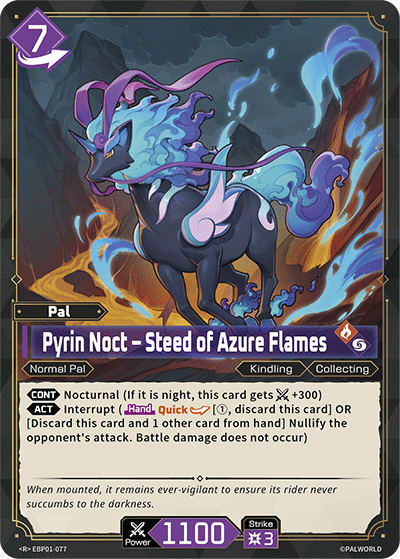 Palworld TCG - Pyrin Noct – Steed of Azure Flames [EBP01-077R]