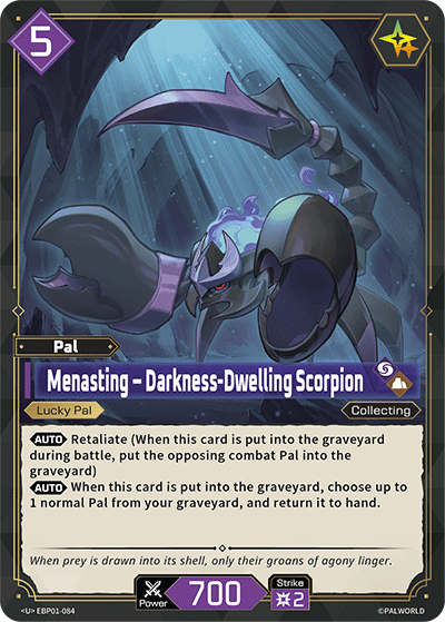 Palworld TCG - Menasting – Darkness-Dwelling Scorpion [EBP01-084U]