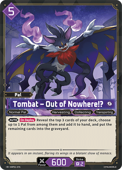 Palworld TCG - Tombat – Out of Nowhere!? [EBP01-076R]