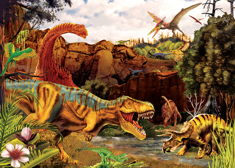 Cobble Hill - Dino Story Tray Puzzle (35 Piece)