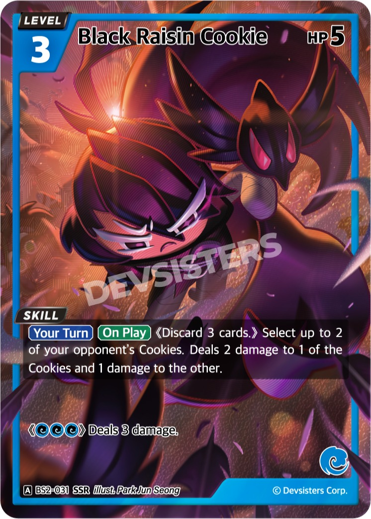 CookieRun TCG - Black Raisin Cookie [BS2-031 SSR]
