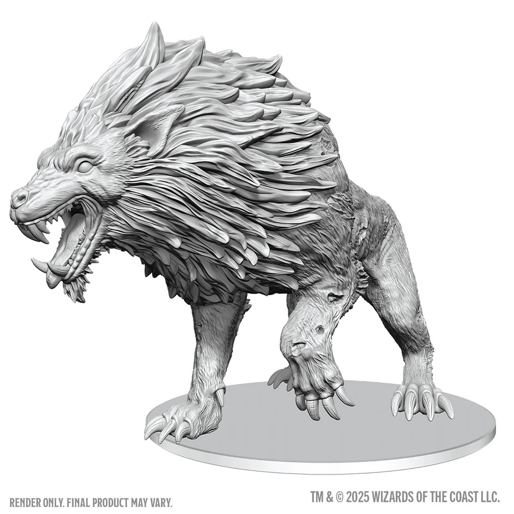D&D Nolzur's Marvelous Miniatures: Dire Worg - The Feisty Goblin Gamehouse -