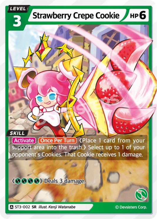 CookieRun TCG - Strawberry Crepe Cookie [ST3-002 SR]