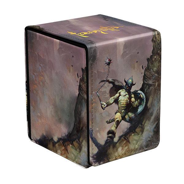 Deckbox: Alcove Flip 100+- Artist Spotlight Frank Frazetta- Warrior with Ball and Chain - The Feisty Goblin Gamehouse -