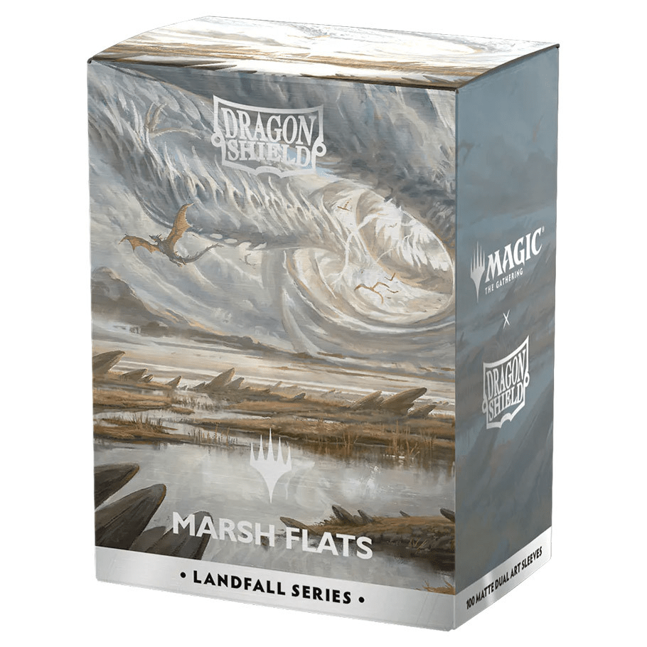 Dragon Shield Sleeves: Standard DUAL- Matte 'MTG Landfall Series- Marsh Flats' Art (100 ct.) - The Feisty Goblin Gamehouse -
