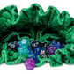 Dragon Storm Velvet Compartment Dice Bag Green Dragon Scales - The Feisty Goblin Gamehouse -