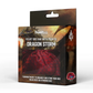 Dragon Storm Velvet Compartment Dice Bag: Red Dragon Scales