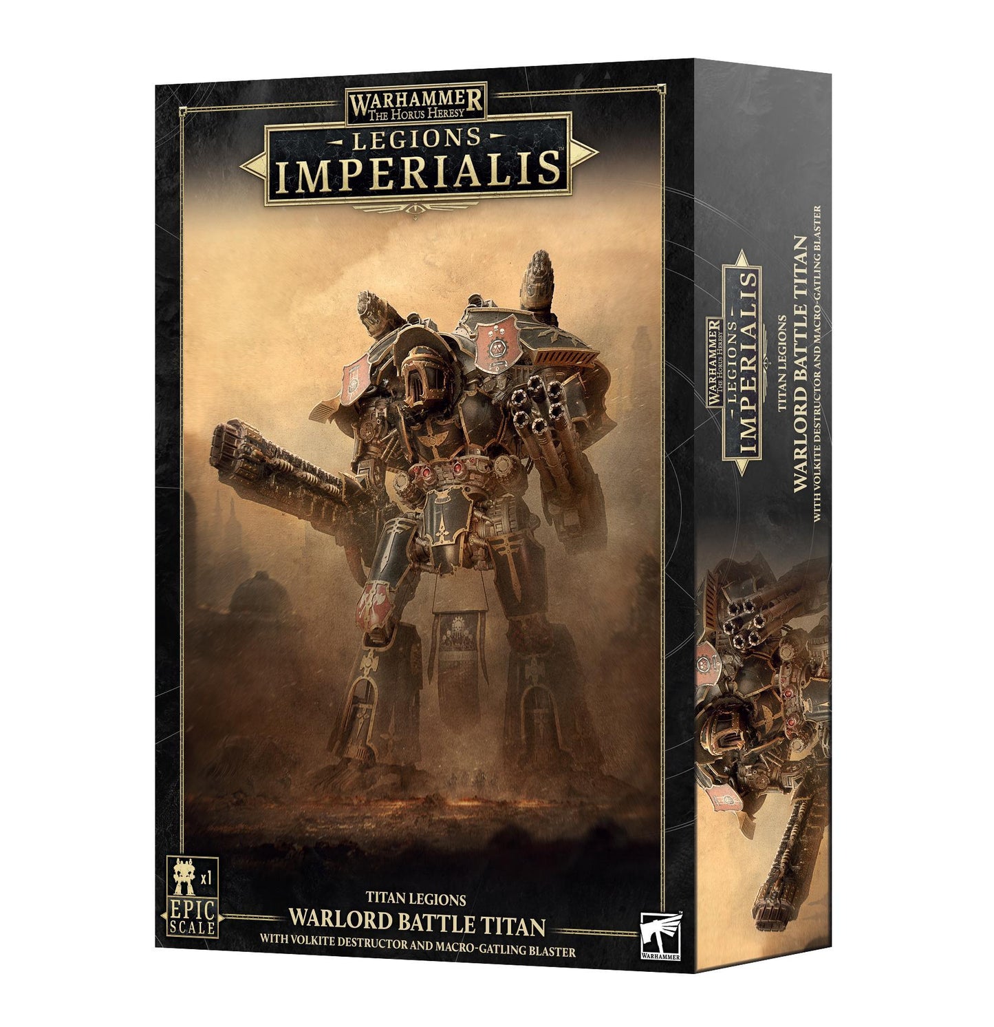 Warhammer The Hours Heresy - Legion Imperialis: Warlord Battle Titan with Volkite Destructor and Macro Gatling Blaster
