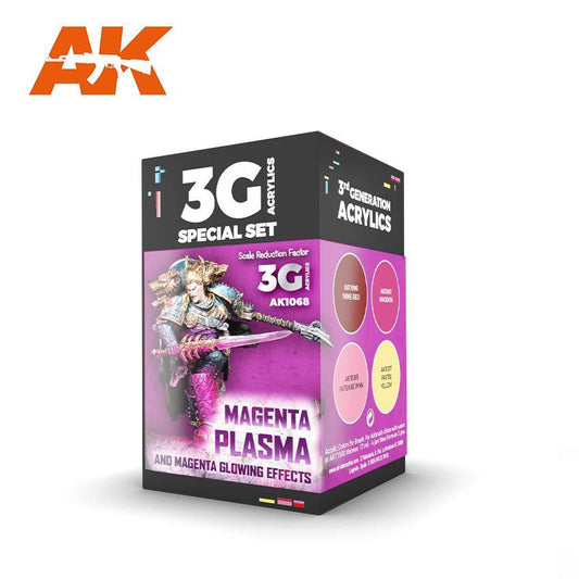 AK Interactive - Wargame Color 3G Special Set: Magenta Plasma And Glowing Effects (4ct)