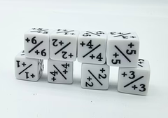 Foam Brain Games - Dice Set: +1/+1 White Counters for Magic (Set of 8)