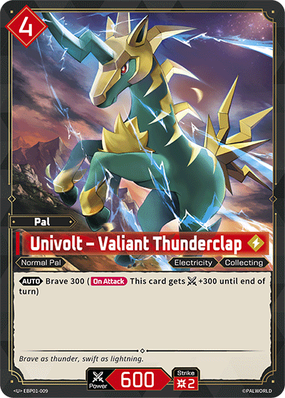Palworld TCG - Univolt – Valiant Thunderclap [EBP01-009U]