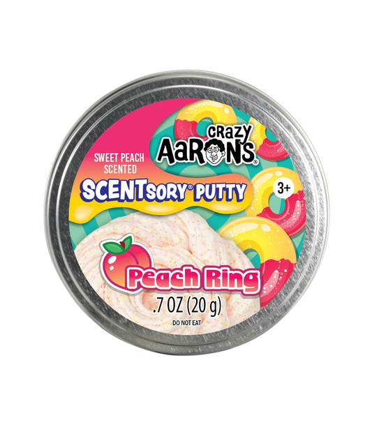 Crazy Aaron's: Peach Ring - 2.75" SCENTsory Putty Tin