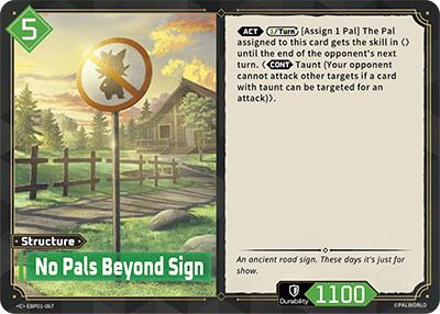 Palworld TCG - No Pals Beyond Sign [EBP01-067C]