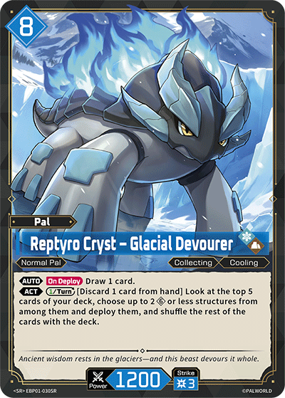 Palworld TCG - Reptyro Cryst – Glacial Devourer [EBP01-030SR]